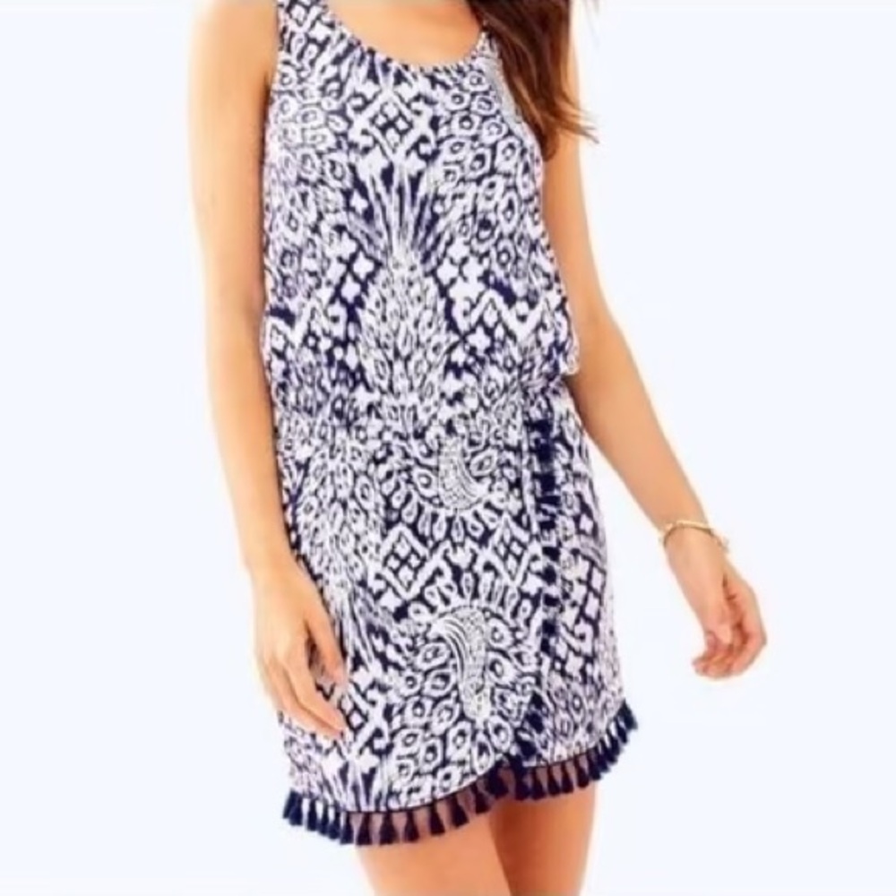 Lilly Pulitzer Jarrett Navy Pineapple Party Romper